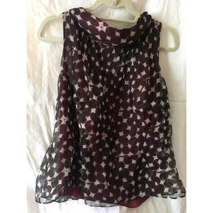 Eileen Tracy Silk Burgundy Sleeveless Top_12